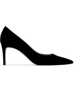 Stuart Weitzman 75Mm Suede Court Shoes - Black