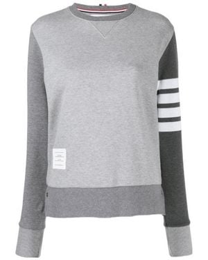 Thom Browne 4-Bar Crewneck Sweatshirt - Grey