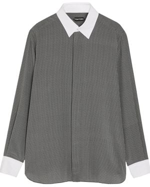 Tom Ford Simple Silk Shirt - Gray
