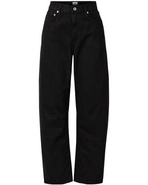 Citizens of Humanity Mid-Rise Barrel-Leg Jeans - Black