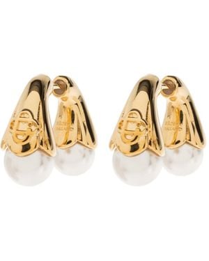 CASABLANCA Pearl Earrings - Metallic