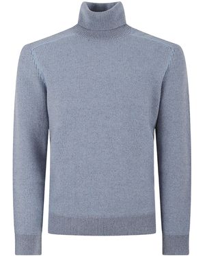 ZEGNA Turtleneck Jumper - Blue