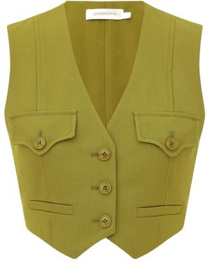 Zimmermann Luna Tailored Waistcoat Jacket - Green