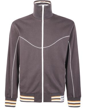 Golden Goose High-Collar Jacket With Contrasting Piping - Purple