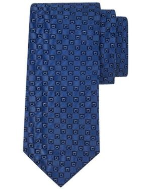 Ferragamo Gancini Silk Jacquard Tie - Blue