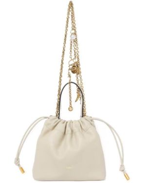 Chloé Chloé Icons Mini Drawstring Shoulder Bag - White