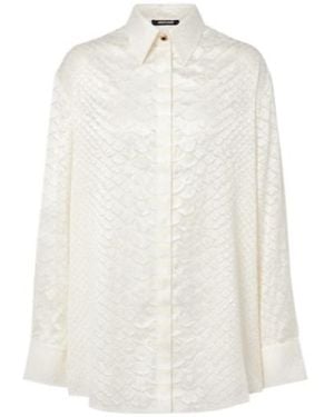 Roberto Cavalli Snake-Print Shirt - White