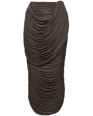 Magda Butrym Re 26 Draped Maxi Skirt - Brown