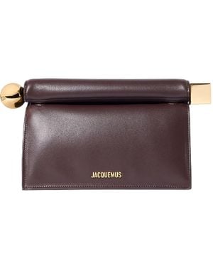 Jacquemus La Pochette Rond Carre Clutch Bag - Purple