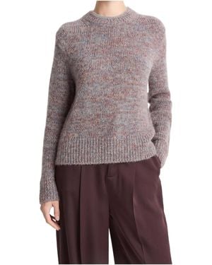 Vince Marled Crew Neck Jumper - Purple