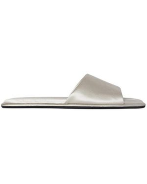 The Row Silk Sandals - White