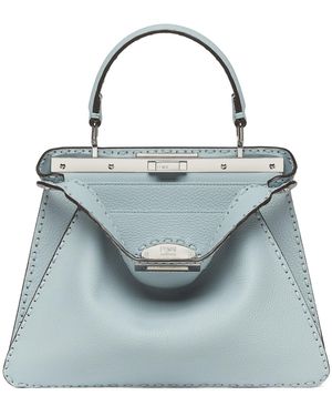 Fendi Peekaboo Medium Top Handle Bag - Blue
