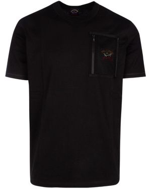 Paul & Shark Mesh Pocket T-Shirt - Black