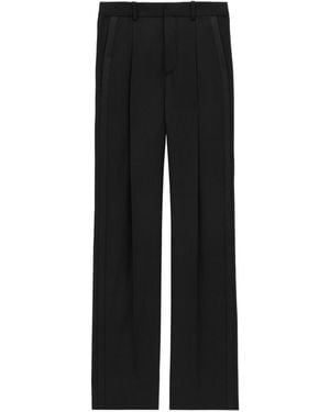Saint Laurent Texdeo High-Waisted Trousers - Black