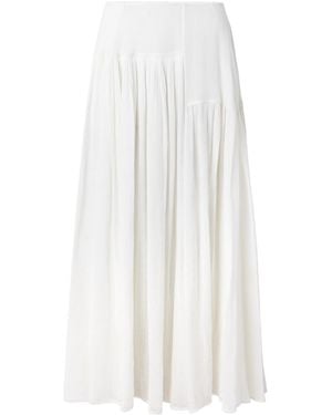 The Row Trim Pleated Skirt - White