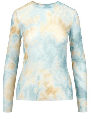 Erika Cavallini Semi Couture Graphic-Print Top - Blue