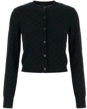 Gucci Crew-Neck Knit Top - Black