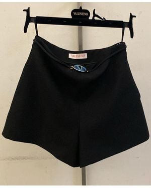 Valentino Logo Plaque Shorts - Black