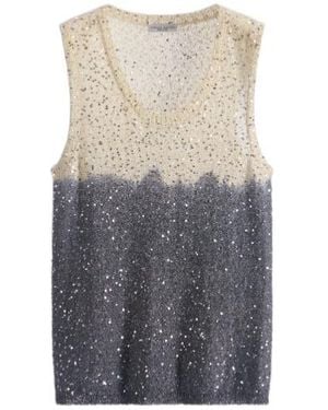 Roberto Collina Sequins Top - Grey