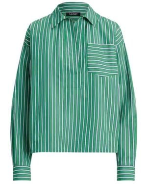 Ralph Lauren Long-Sleeved Striped Shirt - Green