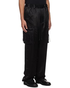 Song For The Mute Lined Work Casual Pants - Black