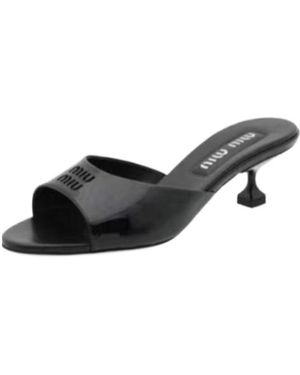 Miu Miu Slip-On Sandals - Black