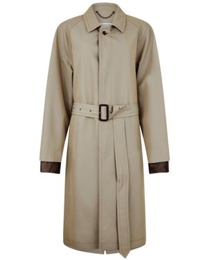 Maison Margiela Lapel Trench Coat - Natural