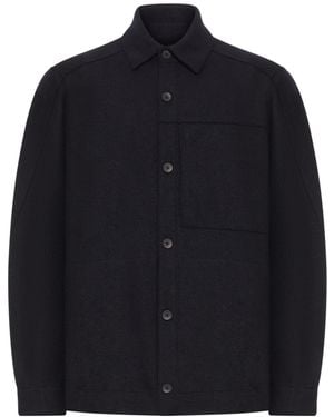 Transit Virgin Wool Shirt Jacket - Blue