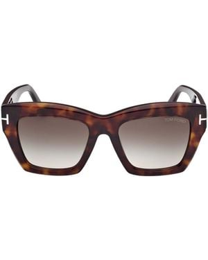 Tom Ford Eyewear Luna Square Frame Sunglasses - Multicolour