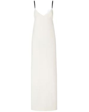 Fendi Ivory Wool And Silk Dress - White