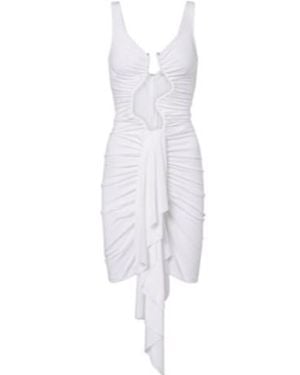 Christopher Esber Salacia Ruched Jersey Minidress - White
