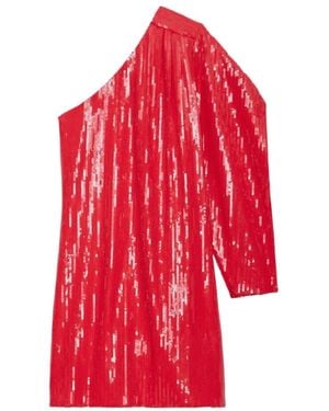 Zadig & Voltaire Roely Sequin-Embellished One-Shoulder Dress - Red
