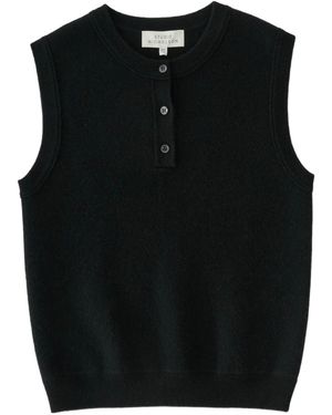 Studio Nicholson Aurel Half-Placket Knitted Top - Black