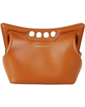McQueen Knuckle Shoulder Bag - Brown