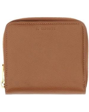 Il Bisonte Logo Embossed Bi-Fold Wallet - Brown