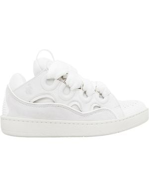 Lanvin Curb Leather Trainers - White