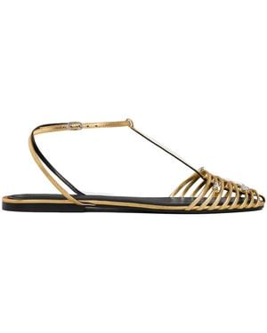 Celine Cage Flat Sandal - Metallic