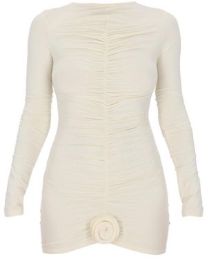 LaRevêche Lillibet Ruched Mini Dress - Natural