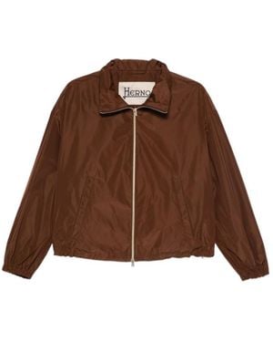 Herno Short Techno Taffeta Jacket - Brown