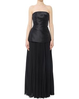 Solace London London Claudette Pleated Maxi Dress - Black