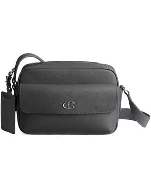 Dior Cd Icon Zipped Messenger Bag - Black