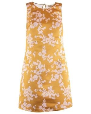 Elisabetta Franchi Floral-Embroidered Mini Dress - Metallic