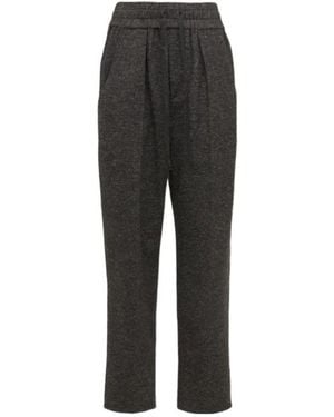 Isabel Marant Miroki Cotton Blend Straight Trousers - Black