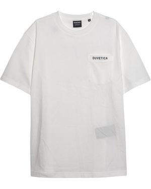 Tシャツ・カットソー DUVETICA Fontremoly Light Ivory Men's Short Sleeve Collared Duvetica Short-Sleeved T-Shirt in Black for Men | Lyst
