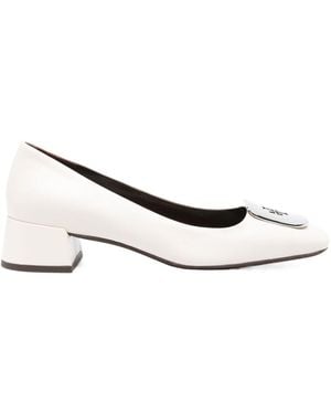 Tory Burch Georgia 35Mm Leather Pumps - Natural