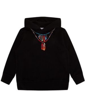 Marcelo Burlon Graphic-Print Pullover Hoodie - Black