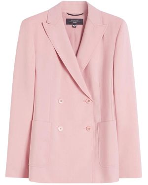 Weekend by Maxmara Zinnia Double-Breasted Tailored Blazer - Pink