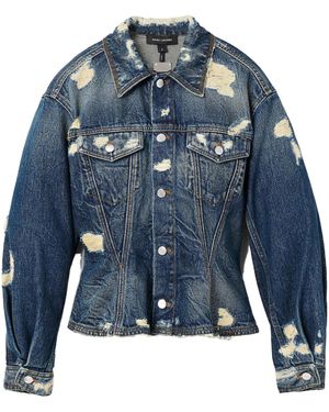 Marc Jacobs Distressed Denim Jacket - Blue