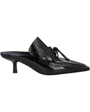 Burberry Pointed Toe Low Heel Mules - Black