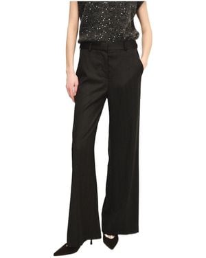 Panicale Chevron Palazzo Pants - Black